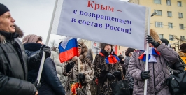 Митинг в поддержку итогов референдума в Крыму прошел в Магадане Александр Крылов / ИА MagadanMedia