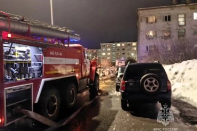 Пожар в квартире на улице Левонабережной потушили в Магадане ГУ МЧС России по Магаданской области