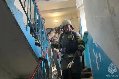 С места происшествия ГУ МЧС России по Магаданской области