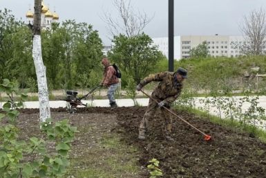 Розы украсят территорию возле монумента Героям СВО в Магадане Источник