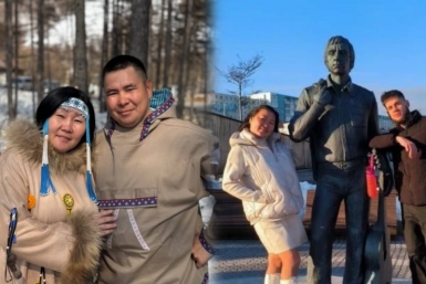 Две пары из Магаданской области поженились в Москве Источник