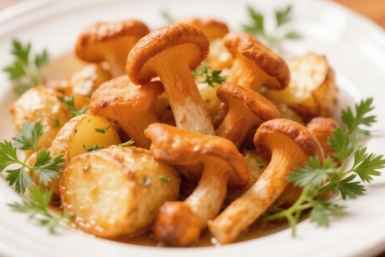 Что приготовить с лисичками: Вкуснейшая жареная картошка с грибами - обед за 30 минут