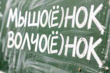 Напишите - Мышо(ё)нок, волчо(ё)нок - Справится любой 5-классник: Мини-ТЕСТ по русскому