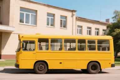 Школьный автобус Создано при помощи ИИ