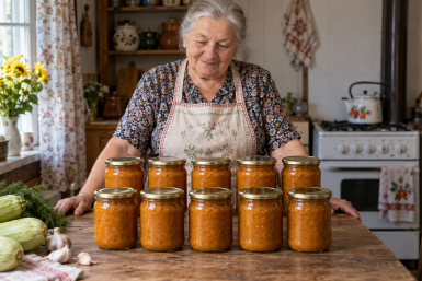 Кабачковая икра по-советски без моркови и лука Сгенерировано ИИ