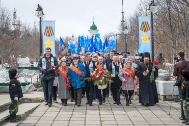 В Магадане прошел парад Победы Александр Крылов, ИА Magadanmedia