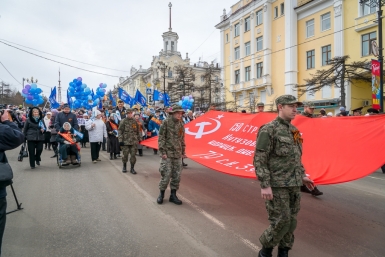 В Магадане прошел парад Победы Александр Крылов, ИА Magadanmedia