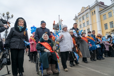 В Магадане прошел парад Победы Александр Крылов, ИА Magadanmedia