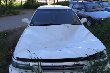 Поврежденный автомобиль Александр Крылов, ИА MagadanMedia