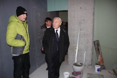 Губернатор проинспектировал ход строительства нового дома на улице Марчеканская Пресс-служба правительства Магаданской области