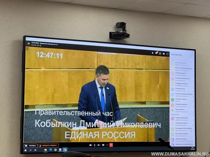 Сахалинский депутат принял участие в заседании с Госдумой по видеоконференции