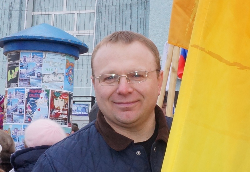 Лидер регионального отделения партии Справедливая Россия Игорь Новиков, Фото с места события собственное