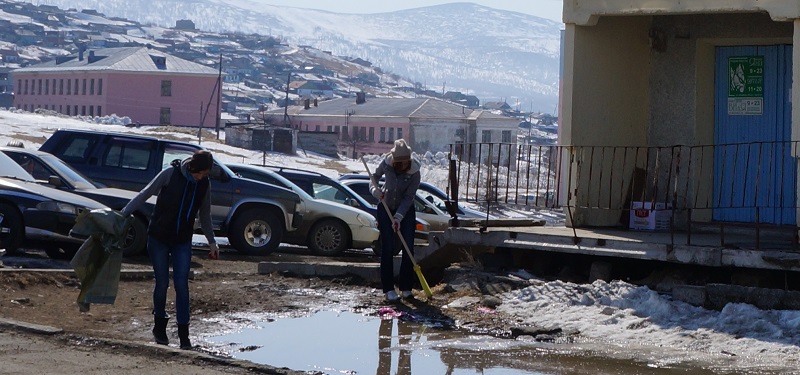 Сегодня в Магадане проводится общегородское мероприятие – День чистоты, Фото с места события собственное