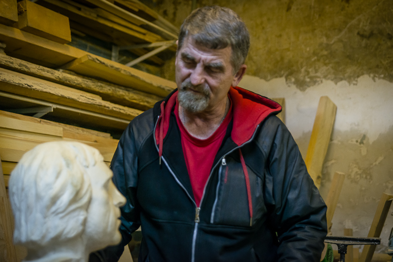 В мастерской художника, Фото с места события собственное