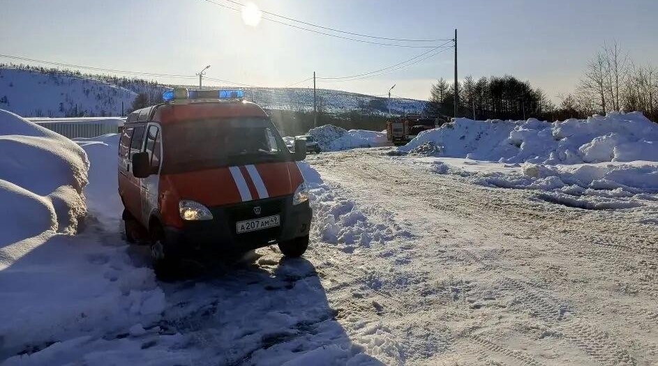 С места происшествия ГУ МЧС России по Магаданской области