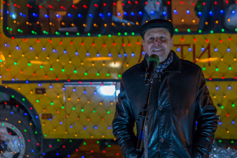 Мэр Магадана Сергей Абрамов поделился с редакцией агентства новогодними планами, Фото с места события собственное