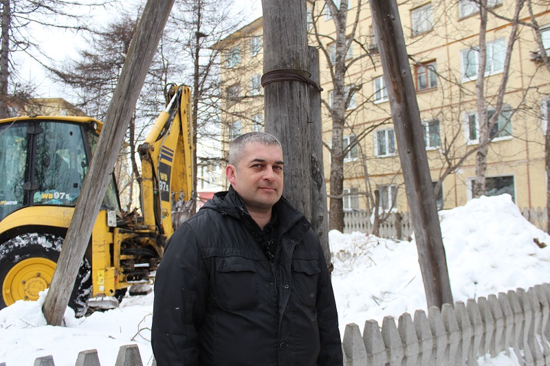 руководитель "Комбината зеленого хозяйства" Алексей Гаврилов, Фото с места события собственное