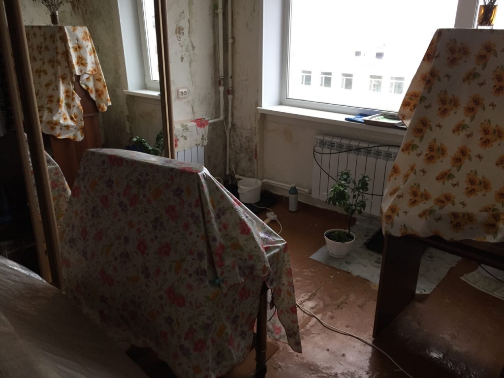 Затопленная квартира на Вострецова, 4