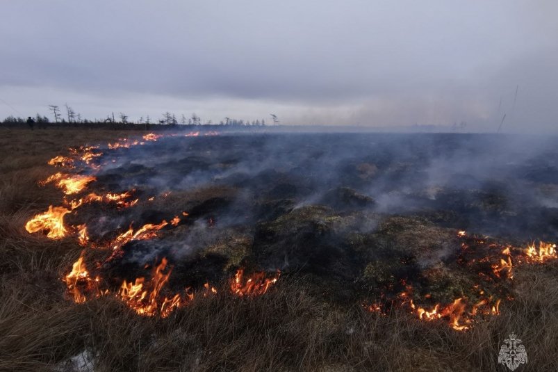 В Магаданской области за день 6 раз тушили возгорания на открытой территории