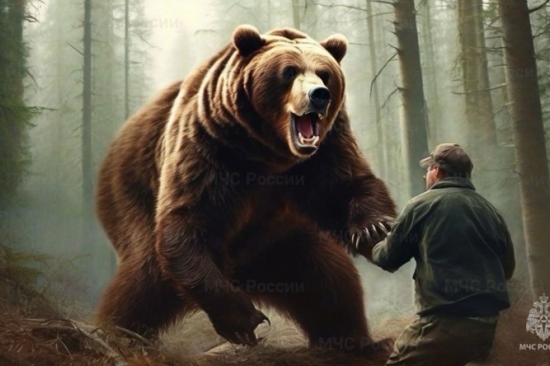 Колымчанам напомнили основные правила поведения при встрече с медведем